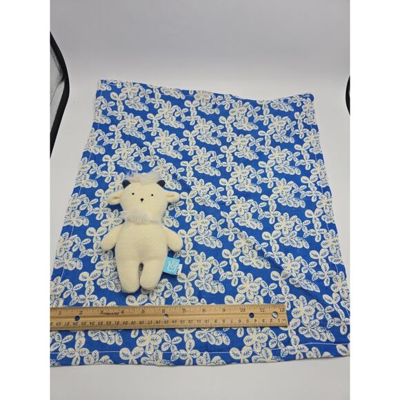 Manhattan Toy Embroidered Plush Goat Baby Rattle + Soft Cotton Burp Cloth - Picture 1 of 4